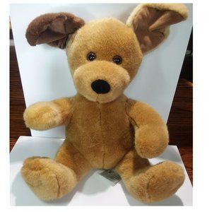Build A Bear BABW Plush Brown Puppy Dog Stuffed Animal Raised Ear Two Tone 11"